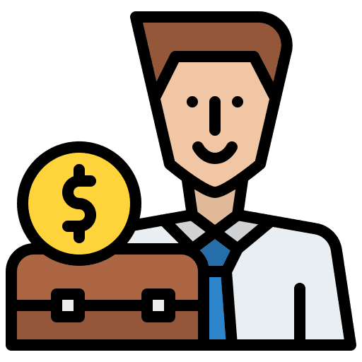 Broker financial stock market broker icon