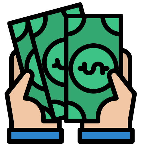 Income dollar money salary icon