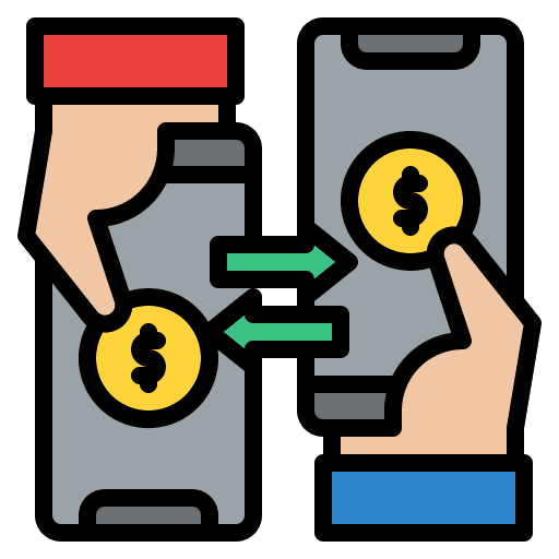 Money transaction banking business and finance money transaction icon