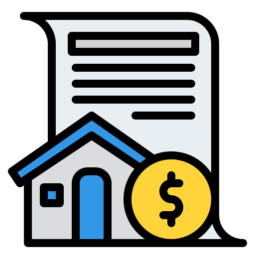 Mortgage loan banking business and finance loan processing icon