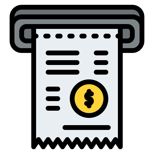 Bill finance receipt bill icon