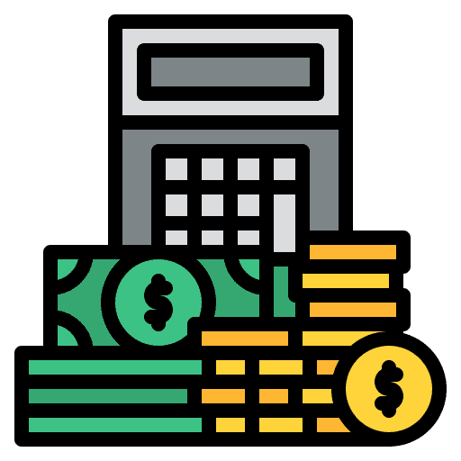 Budget payroll coins dollar icon