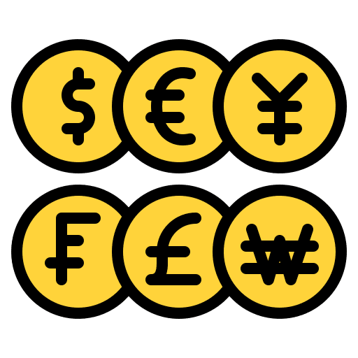 Currency money coin business and finance icon