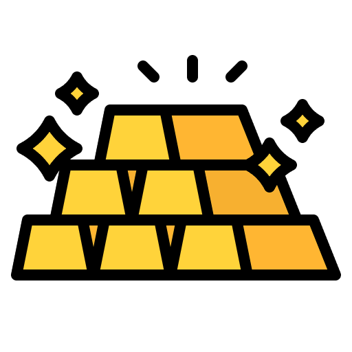 Gold ingots asset money financial icon