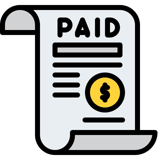 Invoice payment financial paid icon