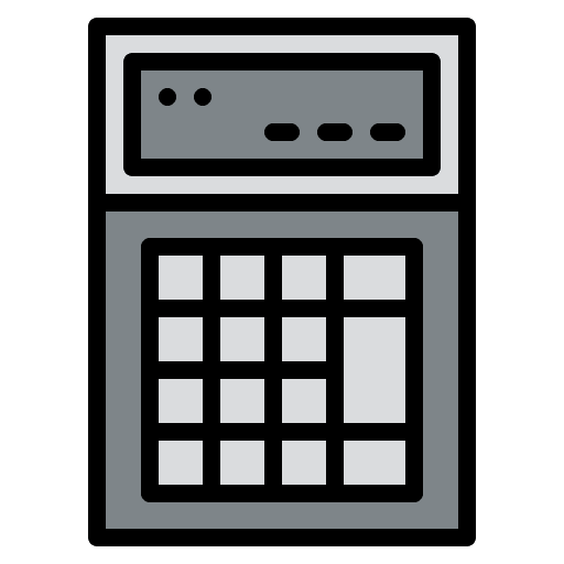 Calculator bank money accounting icon