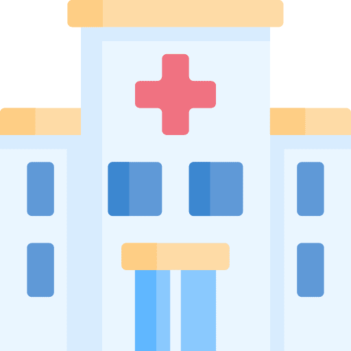 Hospital medical healthcare and medical hospital building icon