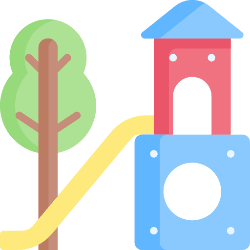 Playground slide child childhood icon