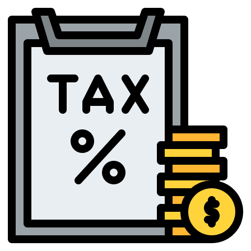 Tax money accounting business and finance icon