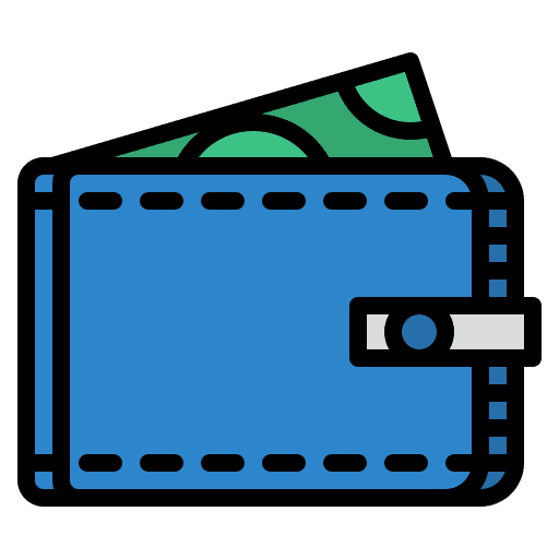 Wallet bank online wallet financial icon