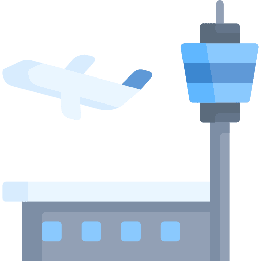 Airport transportation airport city icon