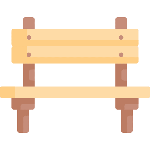 Bench tree outdoor leisure icon