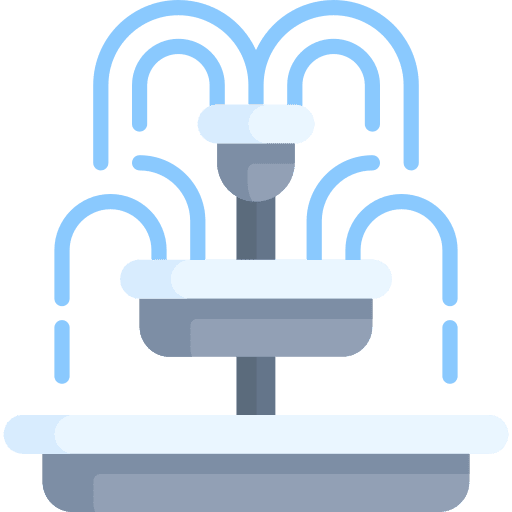 Fountain decoration garden fountain icon