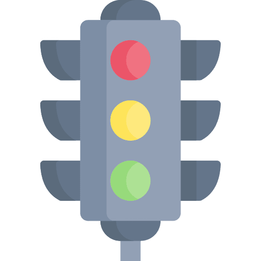 Traffic lights stop signal road sign transportation icon