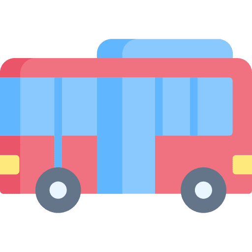 Bus vehicle automobile public transport icon