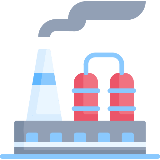 Factory pollution industry contamination icon