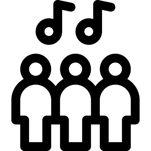 Choir sing people music and multimedia icon