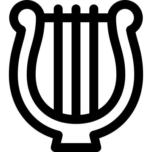 Lyre orchestra musical instrument classical icon