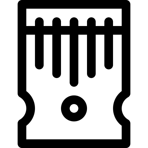 Mbira african kalimba music and multimedia icon