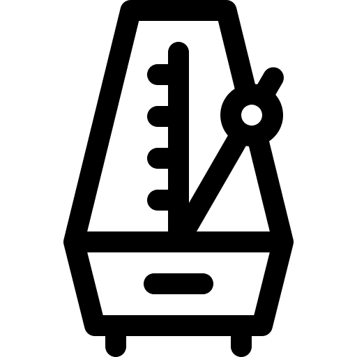Metronome tool beat instrument icon Metronome tool beat instrument icon