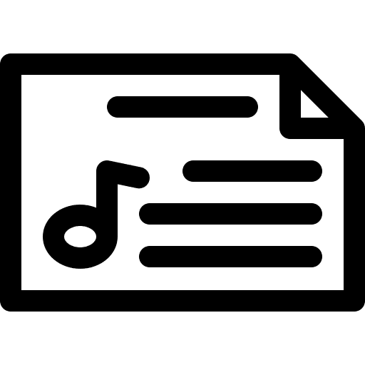 Music sheet musical note music and multimedia file icon Music sheet musical note music and multimedia file icon