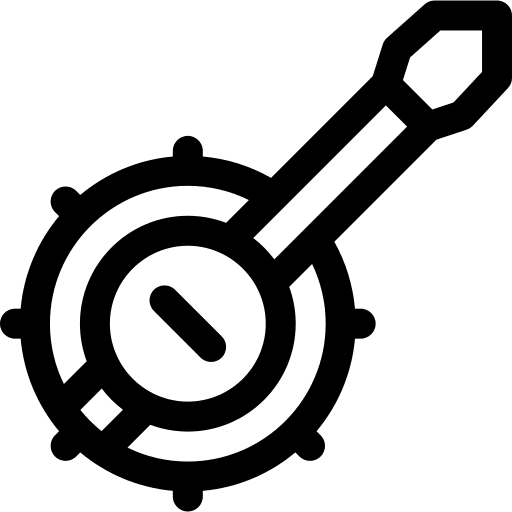 Banjo music and multimedia musical instrument music icon Banjo music and multimedia musical instrument music icon