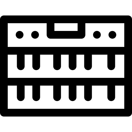 Organ music and multimedia keyboard musical instrument icon Organ music and multimedia keyboard musical instrument icon