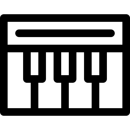 Piano electronics keyboard music icon Piano electronics keyboard music icon