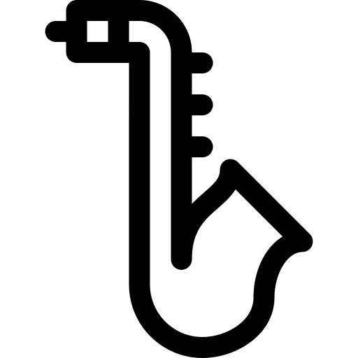 Saxophone music and multimedia music musical instrument icon Saxophone music and multimedia music musical instrument icon