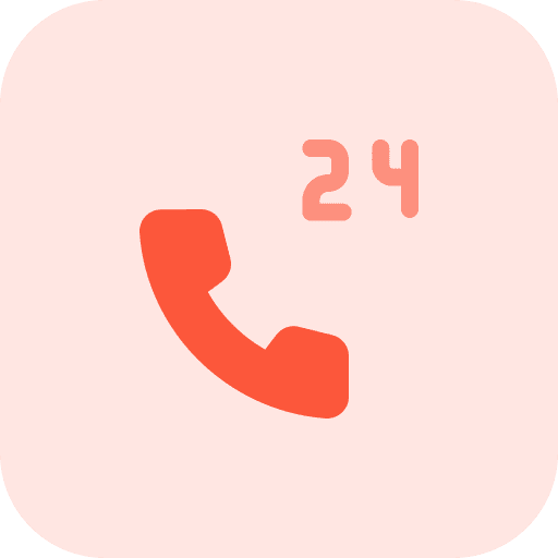 24 hours phone open 24 hours smartphone icon