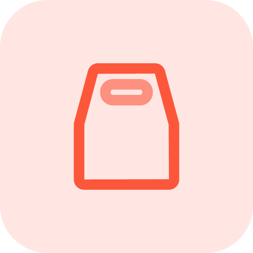 Sealed take away sealed bag icon