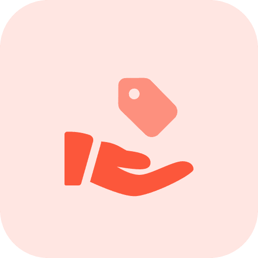 Share hand shop business icon