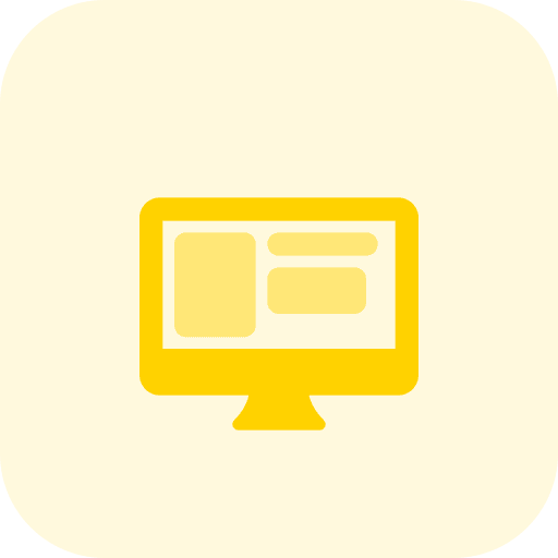 Computer electronics monitor screen icon