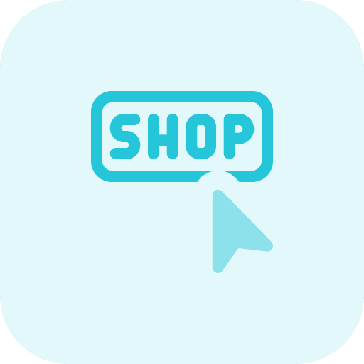 Online shopping commerce and shopping ecommerce market icon