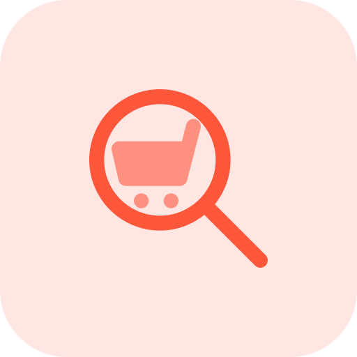 Search online store supermarket loupe icon