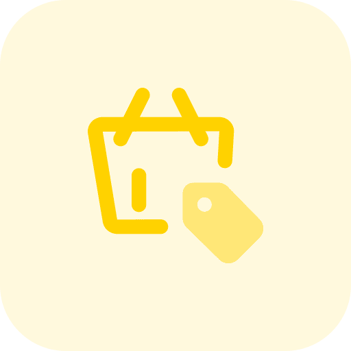 Labeled supermarket labeled buy icon