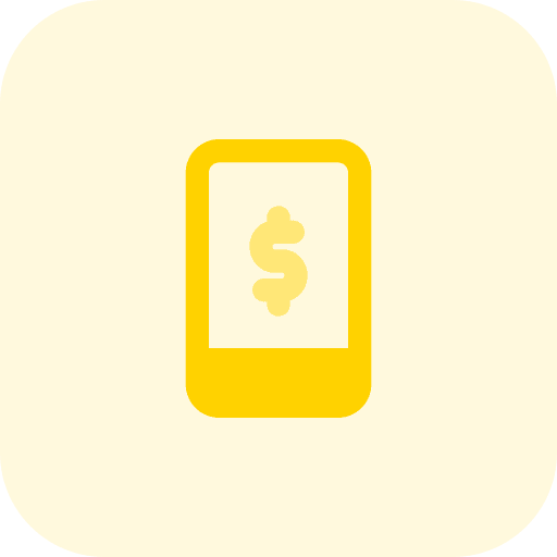 Money transfer online phone smartphone icon