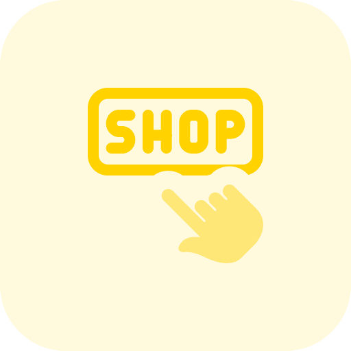Online shopping commerce and shopping click ecommerce icon