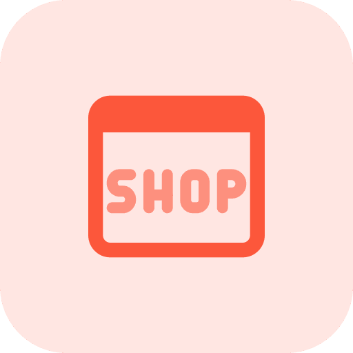 Online shopping commerce and shopping online store ecommerce icon