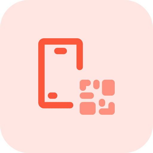 Qr code phone cellphone smartphone icon