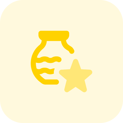 Starred art and design vase antique icon