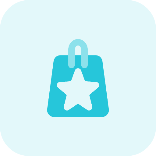 Starred buy commerce and shopping shop icon