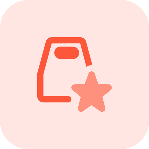 Starred hold shipping and delivery shopping icon