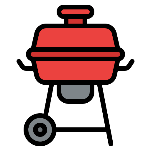 Barbecue cook bbq food and restaurant icon