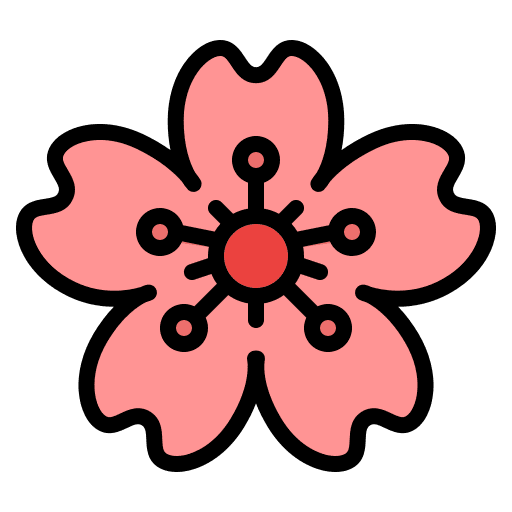 Cherry blossom nature flower spring icon