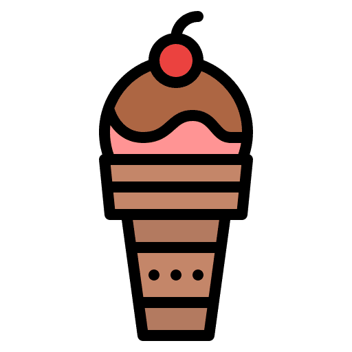 Ice cream holiday wafer food icon