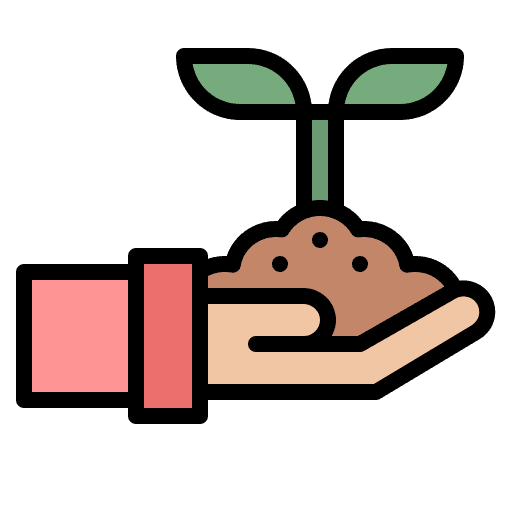 Planting farming and gardening spring seeding icon