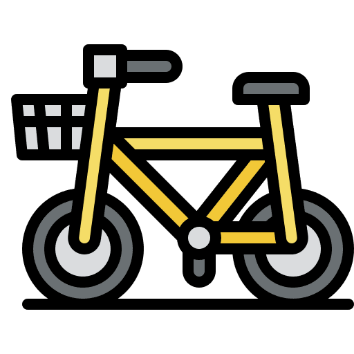 Cycling free time transport bike icon