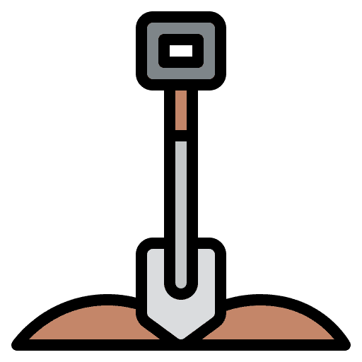 Digging farming and gardening graveyard dig icon