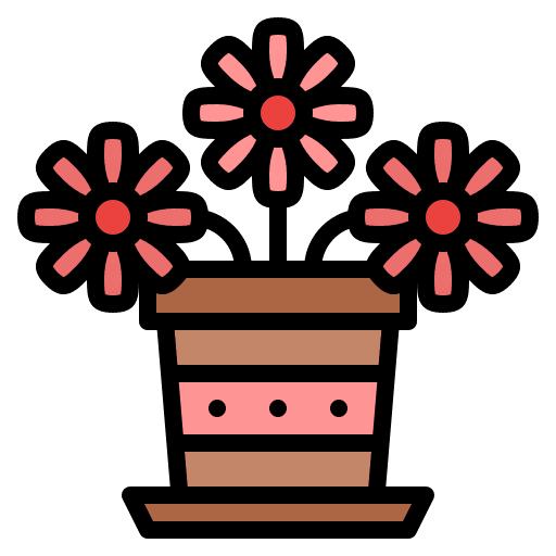 Flowers flower plant pot blooming icon